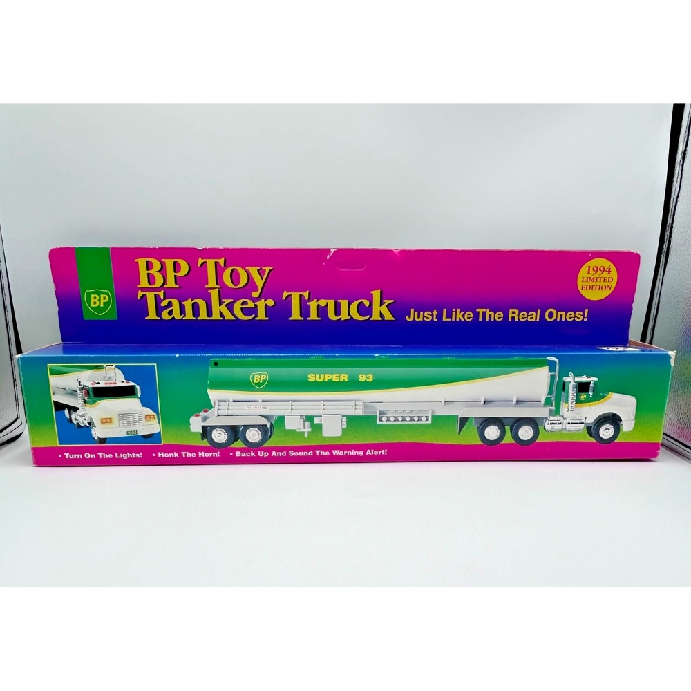 New In Original Box Limited Edition 1994 BP Toy Tanker Truck Super 93 Vintage‎